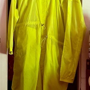 IVY PARK Neon Yellow trench coat long hooded Jacket unisex XL